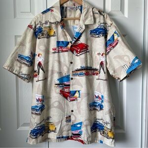 Vintage Pacific Legend Button Up Shirt Men’s 2X American Graffiti.          A149